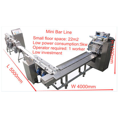 Mesin Pembuat Bar Sereal 150mm 90pcs / Min Dengan Pemotong