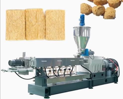 Double Screw Soya Extruder Machine untuk serpih jagung, sereal sarapan, makanan ringan puff