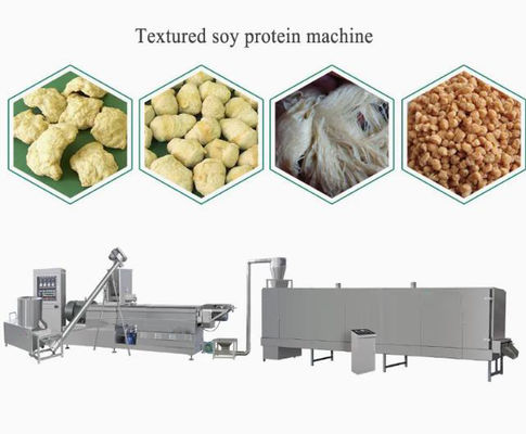 Textured Fiber Vegetarian Snack Food Extruder Process Line, Desain Unik, layanan bintang 5