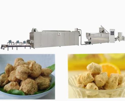 Terus menerus dan otomatis Extruded Isolated Soya Protein Food Extruding machine