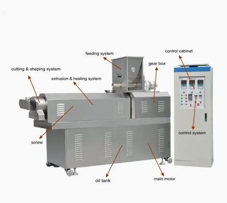 Terus menerus dan otomatis Extruded Isolated Soya Protein Food Extruding machine