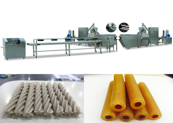 Dental Chewing PET Treat Machine Ganda Berwarna Twisted 35 - 100KW Power