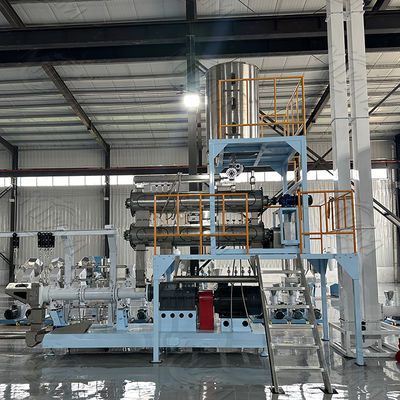 Ikan Extruder Mesin Mengambang Line Pengolahan Pakan Ikan CE / Sertifikasi ISO