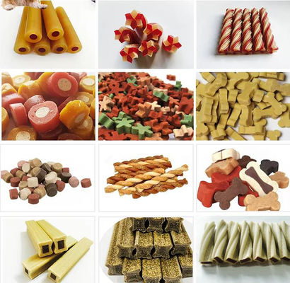 Gigi Bersih Pet Treat Extruder Dog Treat Line Produksi Perawatan Gigi Cutter