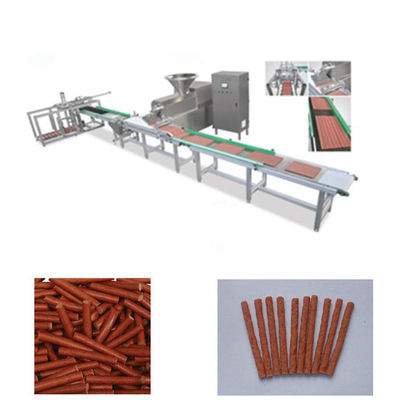 Mesin Extruder Dingin Makanan Ringan Anjing Mengunyah Untuk Membuat Potongan Daging