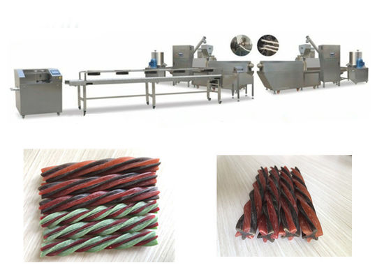 Perlakukan Memproses Mesin Ekstrusi Makanan Anjing Mengunyah Lini Produksi Gum