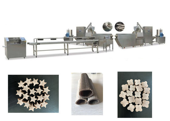 Anjing Memperlakukan Kecepatan Tinggi Memproses Mesin PET Treat, Pet Food Extruder Plant
