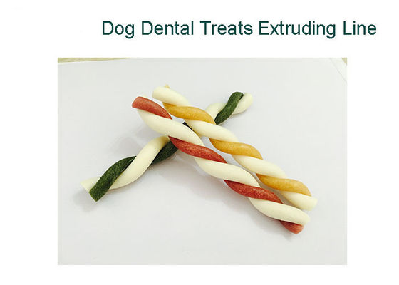 Twin Color Twisted PET Treat Machine Dog Chewing Gum Memproses Rendah - Noise