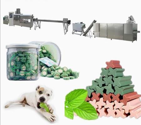 Berbagai Bentuk Mesin Perawatan Hewan Peliharaan Anjing Mengunyah Peralatan Pengolahan Makanan Ringan Extruder