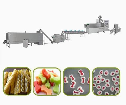100KW PET Chews Lini Produksi Pet Treat Machine Stainless Steel