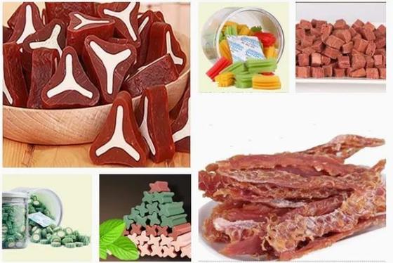 Mesin Makanan Hewan Peliharaan Kebisingan Rendah Permen Karet Makanan Ringan Anjing Produksi Kecepatan Tinggi