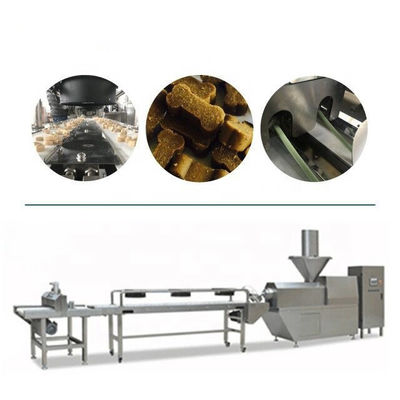 Lini Produksi Makanan Ekstrusi Dingin, Mesin Pet Kunyah Tulang Dengan Daging Tinggi