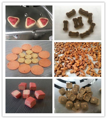 Lini Produksi Makanan Ekstrusi Dingin, Mesin Pet Kunyah Tulang Dengan Daging Tinggi