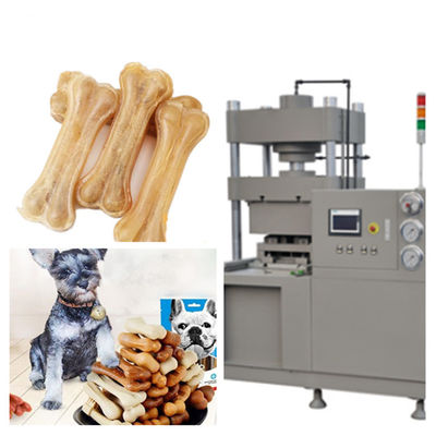 Kontrol PLC Lini Produksi Makanan Hewan Peliharaan Hidrolik Untuk Menekan Tulang Kulit Mentah