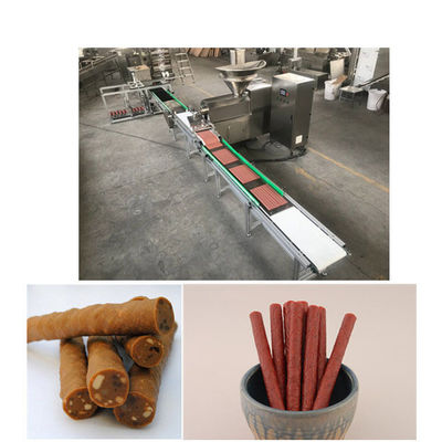 Jalur Meaty Strip Pet Makanan Otomatis Penuh Rapat Tenaga Kerja Hemat Food Grade