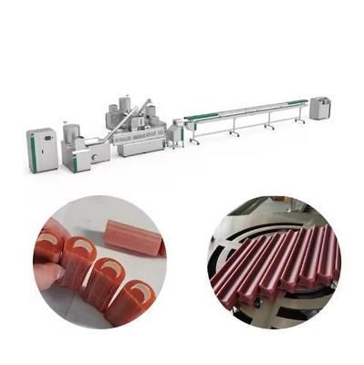 CE Disetujui Warna munschy mengunyah tongkat belulang hewan peliharaan garis pengolahan makanan