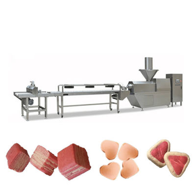 Dendeng Daging Anjing Lembut Mengunyah Lini Produksi Makanan Hewan Siemens PLC