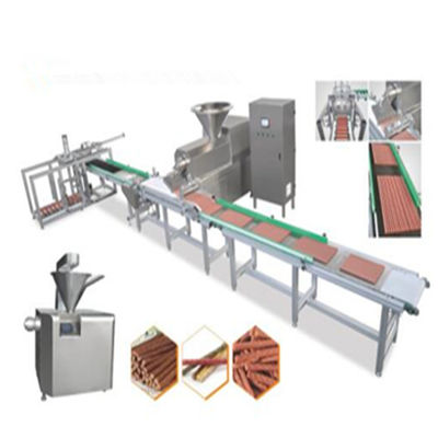 Lini Produksi Otomatis Makanan Harian Hewan/Permen Karet Daging Strip untuk Anjing