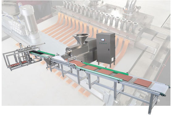 CE Disetujui Jalur Pemrosesan Makanan Hewan / Dog Snacks Stick Shape Meat Strip Processing Line