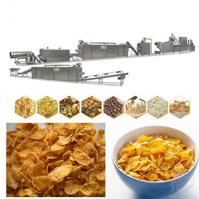 Kellogg Sarapan Sereal Serpihan Jagung Garis Pemrosesan Baja Stailess Siemens Motor PLC