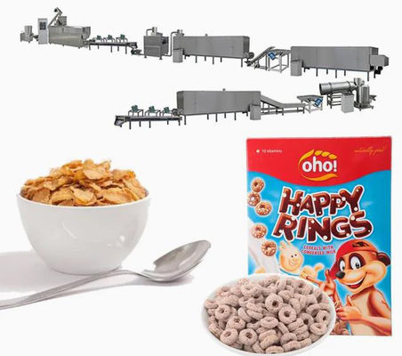 English Corn Flakes Processing Line Corn Flakes Making Machine