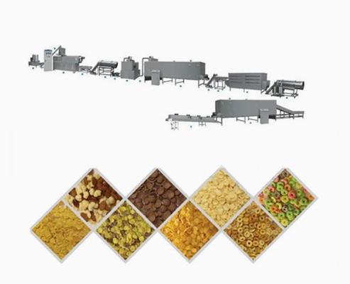 Kapasitas Tinggi Corn Flakes Processing Line dengan dua screw extruder