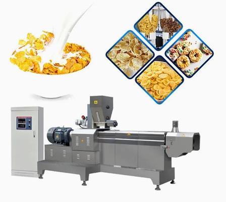 Lini Produksi Corn Flakes Stainless Steel Baru Mesin Extruder Screw Ganda