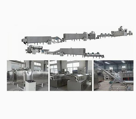 300 - 350kg / jam Corn Flakes Processing Line, puff snack extruder Machine