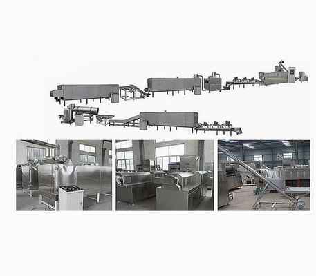 Stainless Steel Snack Extruder Production Line untuk Serat Sereal / Jagung