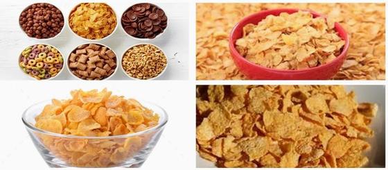 Sarapan Buah Loops / Sereal Corn Flakes Pengolahan Line dengan CE Standar