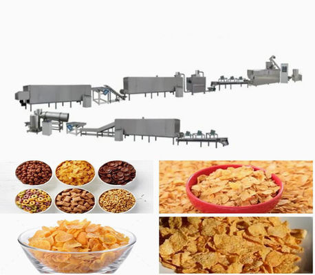 Sarapan Sereal Corn Flakes Processing Line, Chocolate Chip Bread Machine