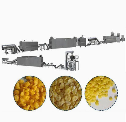 Sepenuhnya otomatis Corn Flakes Processing Line, mesin pembuat makanan ringan