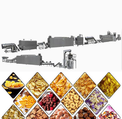 Corn Flakes Breakfast Snack Production Line dilengkapi dengan Packing Machine