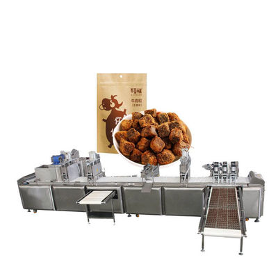 Siemens PLC Codfish Cubes Mesin Pembuat Makanan Anjing Stainless Steel