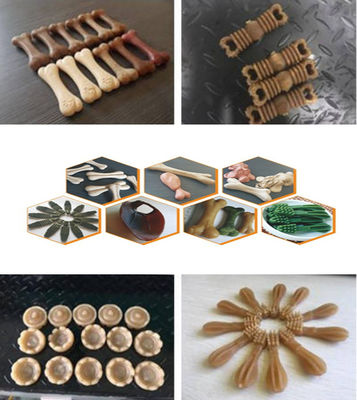 Makanan Ringan Anjing Otomatis Mesin Cetak Hewan Peliharaan Makanan Mould Extruder Pet Chews