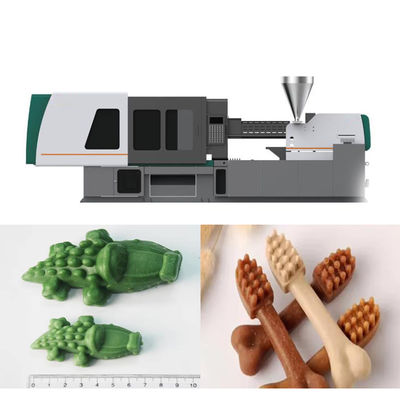 Pet Treats Injection Moulding Mesin Pembuat Makanan Hewan PLC Layar Sentuh