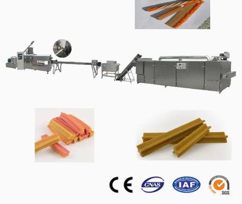 Strip, stick, tulang Bentuk Dog Food Extruder peralatan pengolahan / mesin makanan anjing