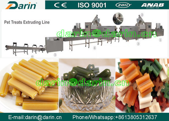 Bone Dog Treats Kecil Kue makanan hewan pengolahan baris, Twist mesin pembuat makanan anjing