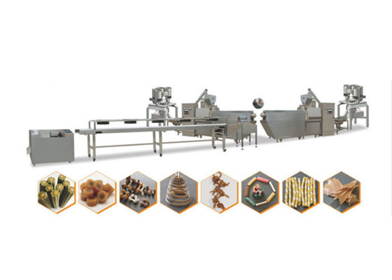 Pet memperlakukan / Anjing makanan membuat mesin / Dog Food Extruder dengan PLC &amp; Touch Screen