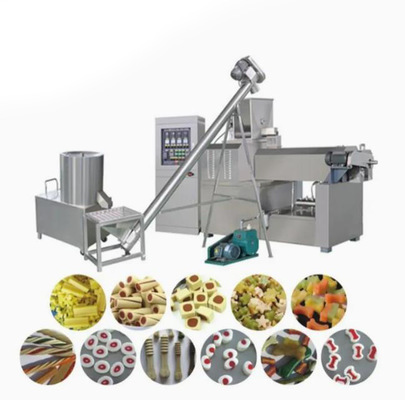 CE ISO9001 Certified Single Screw Extruder Machine Untuk Anjing Pet Chewing Bar