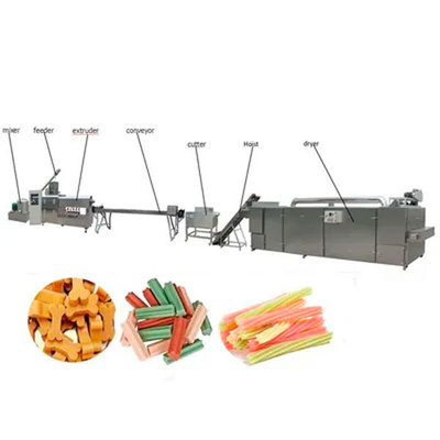 CE Certified Single Screw Extruder Untuk Pet Chewing Snack, Dog Treat