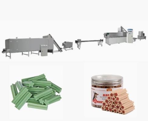 Singe Screw peralatan extruder / Pet Treats bone dog food machine