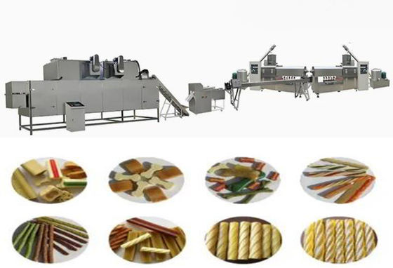 Sepenuhnya stainless steel Dog Food Extruder untuk mengunyah makanan ringan dan makanan hewan semi lembab
