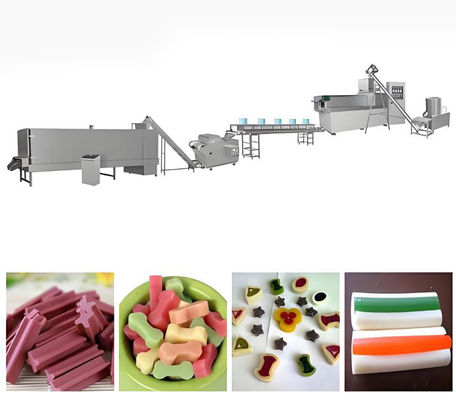 Perawatan Gigi Twisted Pet Mengobati Mesin Extruder Makanan Anjing 145kw 380V