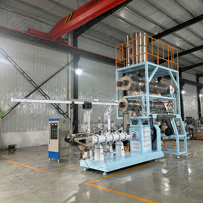 mesin pellet makanan anjing terbaik Air Terapung Pakan Ikan Pellet Processing Line 200kg/H-6000kg/H Hewan Hewan Kucing Hewan Makanan Membuat Mesin Extruder