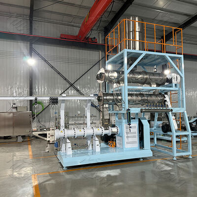 mesin pellet makanan anjing terbaik Air Terapung Pakan Ikan Pellet Processing Line 200kg/H-6000kg/H Hewan Hewan Kucing Hewan Makanan Membuat Mesin Extruder