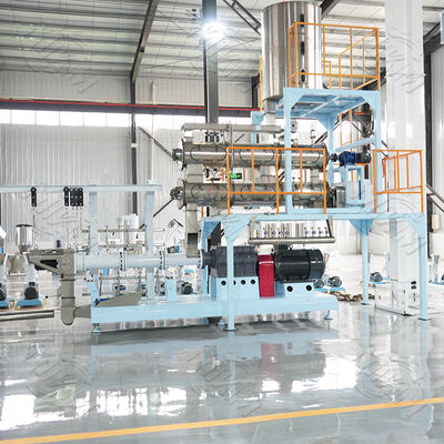 Ekstruder makanan hewan peliharaan terus menerus & otomatis dengan 380V / 50Hz Power dan 70-110 mm Screw Diameter untuk makanan ikan terapung