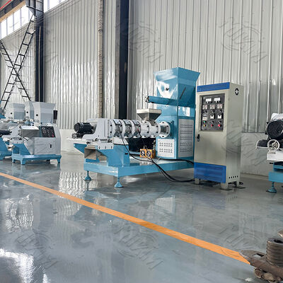 Mesin ekstruder pakan ikan terus menerus dan otomatis dengan diameter sekrup 70-110 mm dan cetakan berbagai bentuk