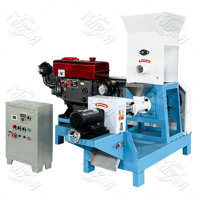 Mini 220V Twin Screw Floating Fish Feed Extruder Mesin untuk penggunaan rumah dan tanaman Cutter Jenis Fish Feed Pellet Extruder