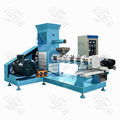 Mini 220V Twin Screw Floating Fish Feed Extruder Mesin untuk penggunaan rumah dan tanaman Cutter Jenis Fish Feed Pellet Extruder